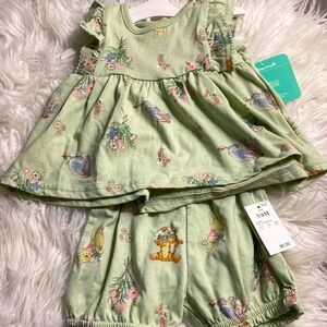 NWT Disney Baby Two Piece Winnie the Pooh baby girl set